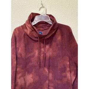 Women’s Old Navy Go Warm Cropped Fleece Sweatshirt Tie Dye Cowl Neck, XXL Tall